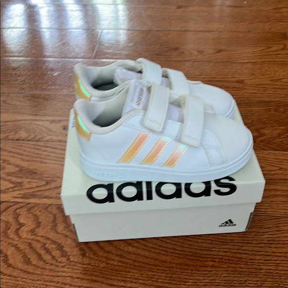 Adidas White Velcro Strap Sneakers - Picture 2 of 4